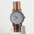 Hot sales watch nylon strap stainless steel watch back nylon wristband watch